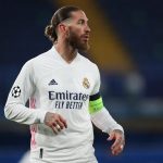 LONDON, ENGLAND - MAY 05: Sergio Ramos of Real Madrid during the UEFA Champions League Semi Final Second Leg match between Chelsea and Real Madrid at Stamford Bridge on May 5, 2021 in London, United Kingdom. Sporting stadiums around Europe remain under strict restrictions due to the Coronavirus Pandemic as Government social distancing laws prohibit fans inside venues resulting in games being played behind closed doors. (Photo by James Williamson - AMA/Getty Images)
