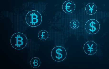 bitcoin and currency icons