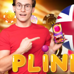 man pointing to PLINKO