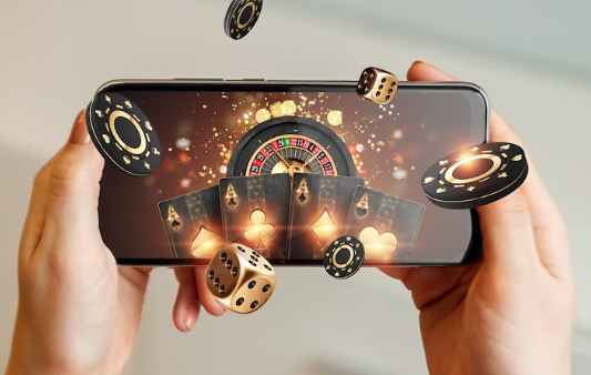 playing casino on mobile phone