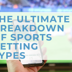 A person doing sports betting types on a football match