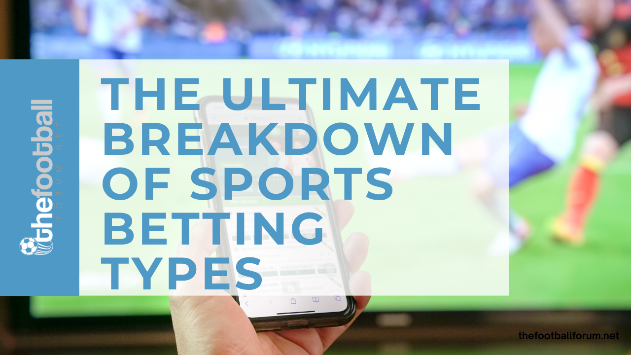 A person doing sports betting types on a football match