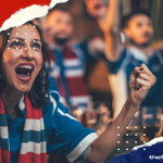 sports fans cheering for a win