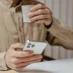 man checking his phone