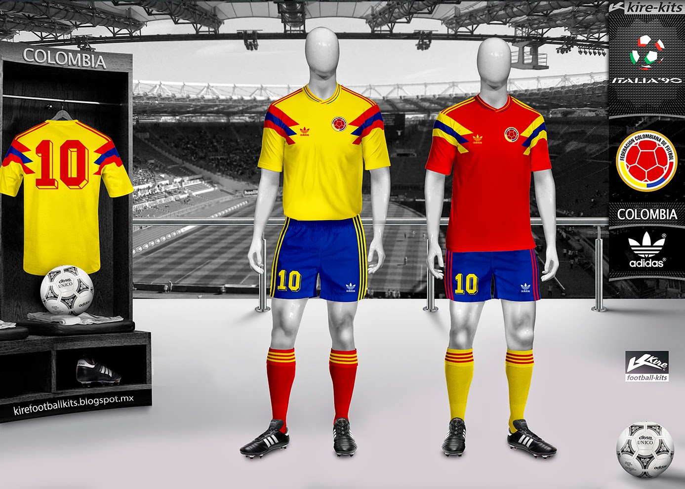 Colombia+Home+and+Away+Kits+World+Cup+Italy+1990.jpg